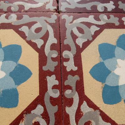 RARE - 15.5m2 to 16.5m2 Antique French Perrusson ceramic floor