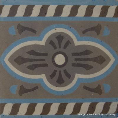 A small, 7.5m2 / 80 sq ft, antique Belgian ceramic encaustic floor