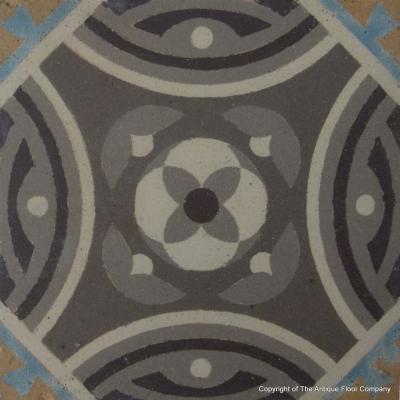 A small, 7.5m2 / 80 sq ft, antique Belgian ceramic encaustic floor