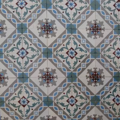 Beautifully tessellating Belgian ceramic floor with triple borders - 11.5m2 