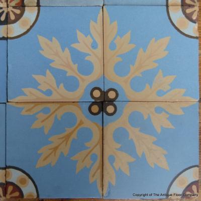 Patchwork of Douvrin tiles - early 20th century