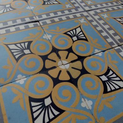 Antique handmade Perrusson floor - 7.5m2 - 1900