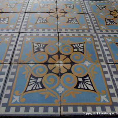 Antique handmade Perrusson floor - 7.5m2 - 1900