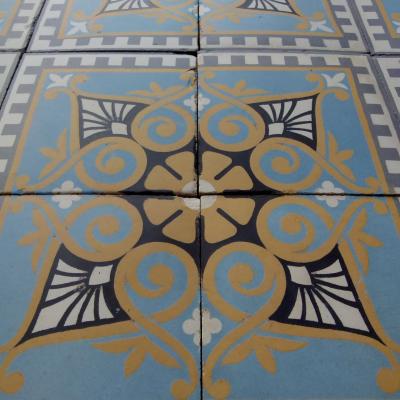 Antique handmade Perrusson floor - 7.5m2 - 1900