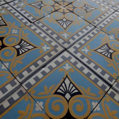 Antique handmade Perrusson floor - 7.5m2 - 1900