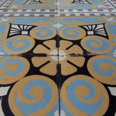 Antique handmade Perrusson floor - 7.5m2 - 1900