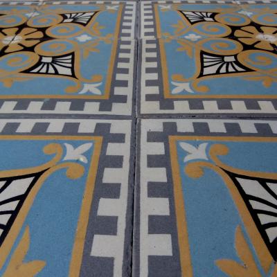 Antique handmade Perrusson floor - 7.5m2 - 1900