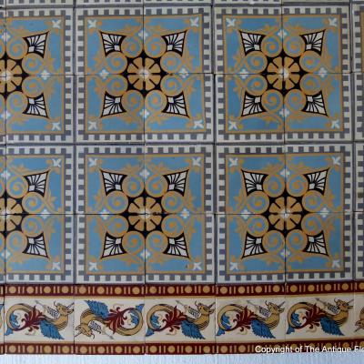 Antique handmade Perrusson floor - 7.5m2 - 1900