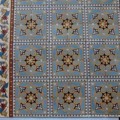 Antique handmade Perrusson floor - 7.5m2 - 1900