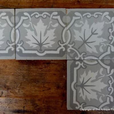 Maple leaf themed antique ceramic border tiles