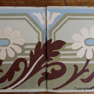 Antique French Sand & Cie border tiles