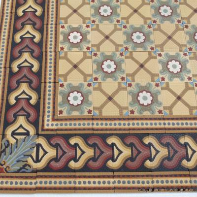 RARE – 32.5m2 / 350 sq. ft Roman mosaic inspired ceramic encaustic floor – 1875 to 1878 