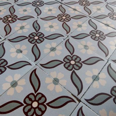 Small, 4m2, antique Octave Colozier ceramic floor - pre 1913