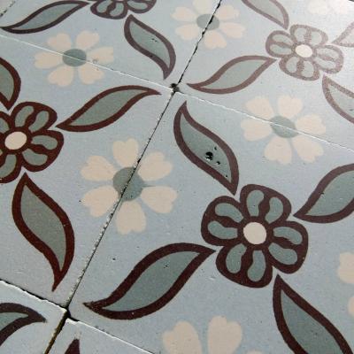 Small, 4m2, antique Octave Colozier ceramic floor - pre 1913