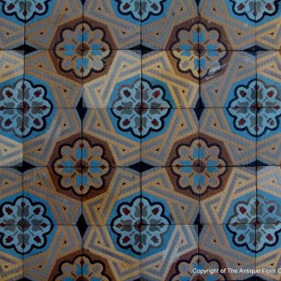 Late 19th century Boch Freres ceramic floor - 6.2m2