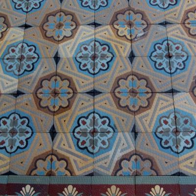 Late 19th century Boch Freres ceramic floor - 6.2m2