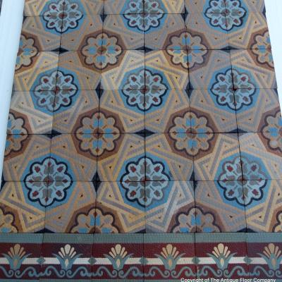 Late 19th century Boch Freres ceramic floor - 6.2m2