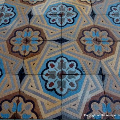 Late 19th century Boch Freres ceramic floor - 6.2m2