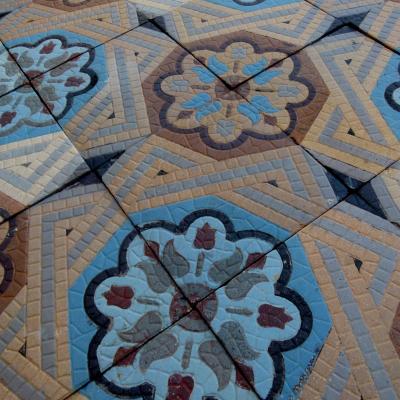 Late 19th century Boch Freres ceramic floor - 6.2m2