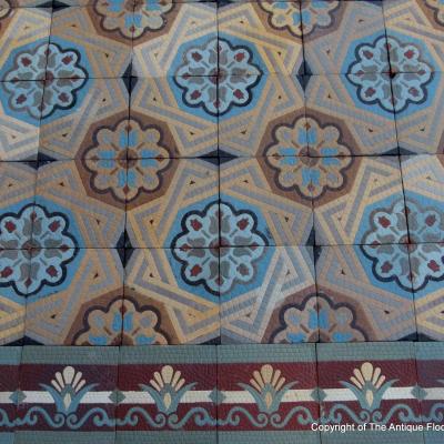 Late 19th century Boch Freres ceramic floor - 6.2m2