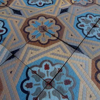 Late 19th century Boch Freres ceramic floor - 6.2m2