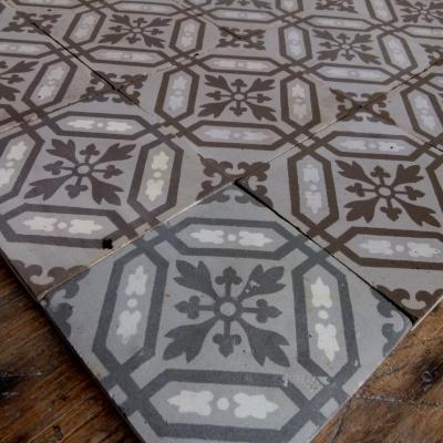 Dove grey antique ceramic French tiles