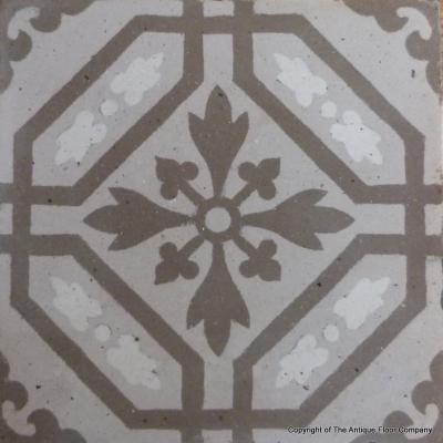 Dove grey antique ceramic French tiles