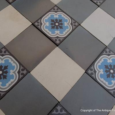 23m2+ antique French damier floor c.1930