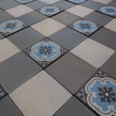 23m2+ antique French damier floor c.1930