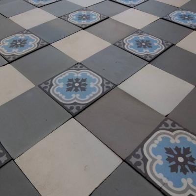 23m2+ antique French damier floor c.1930