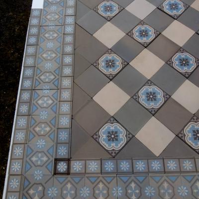 23m2+ antique French damier floor c.1930