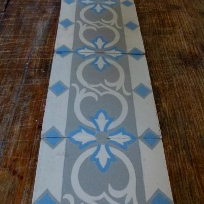 24 antique ceramic border tiles manufactured by Octave Colozier c.1912