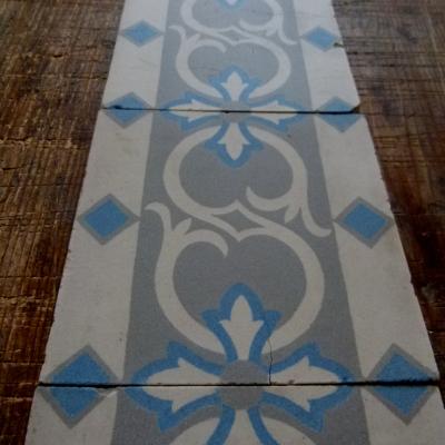 24 antique ceramic border tiles manufactured by Octave Colozier c.1912