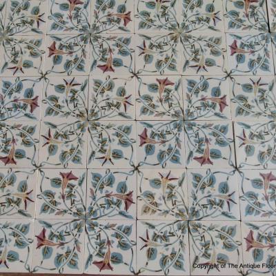 An elegant period ceramic floor totalling c.16m2