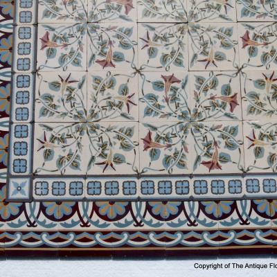 An elegant period ceramic floor totalling c.16m2