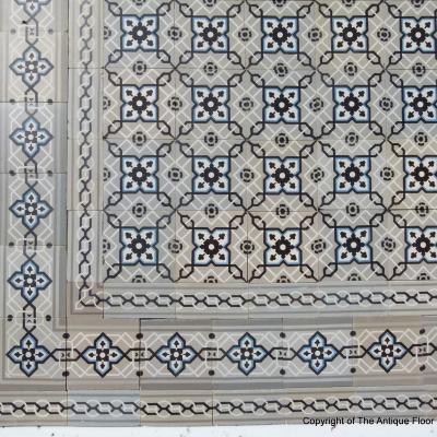 22m2+ antique ceramic Belgian floor with twin borders | The Antique ...