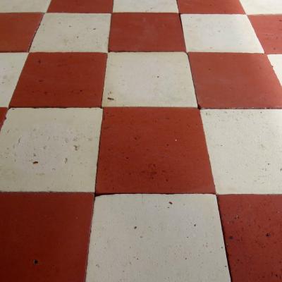 15m2+ of antique French damier tiles, early 20th century