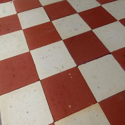 15m2+ of antique French damier tiles, early 20th century