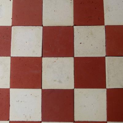 15m2+ of antique French damier tiles, early 20th century