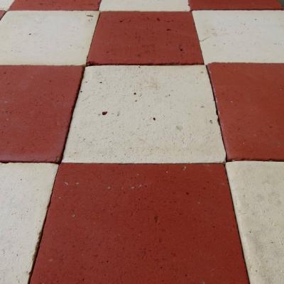 15m2+ of antique French damier tiles, early 20th century