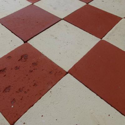 15m2+ of antique French damier tiles, early 20th century