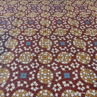 15.5m2 French mosaic themed ceramic floor c.1930