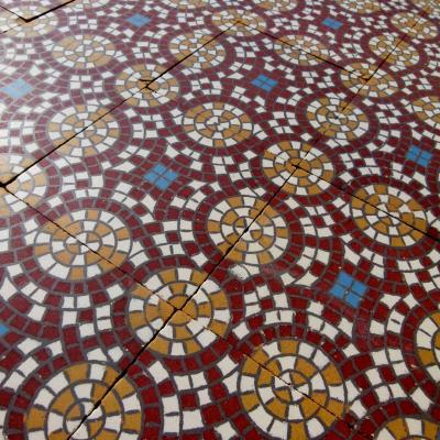 15.5m2 French mosaic themed ceramic floor c.1930