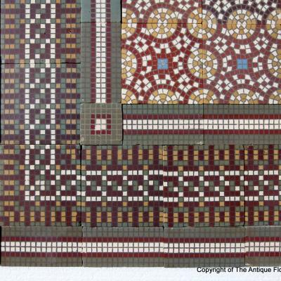 15.5m2 French mosaic themed ceramic floor c.1930