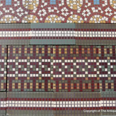 15.5m2 French mosaic themed ceramic floor c.1930