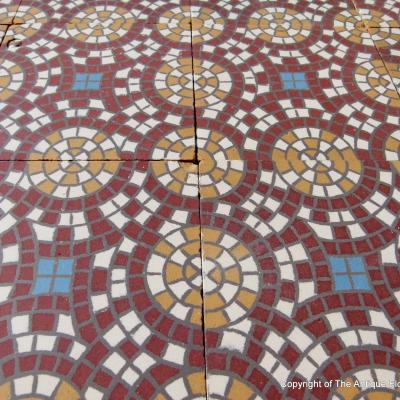 15.5m2 French mosaic themed ceramic floor c.1930