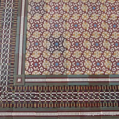 15.5m2 French mosaic themed ceramic floor c.1930