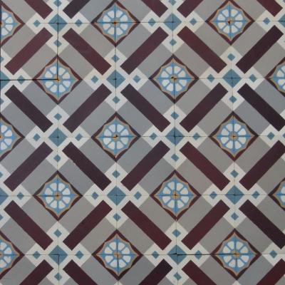 1.75m2 antique ceramic encaustic tiles c.1920-1930