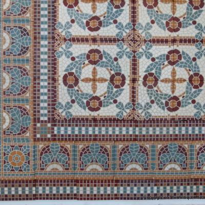 20.5m2 / 220 sq ft Mosaic themed ceramic floor c.1930