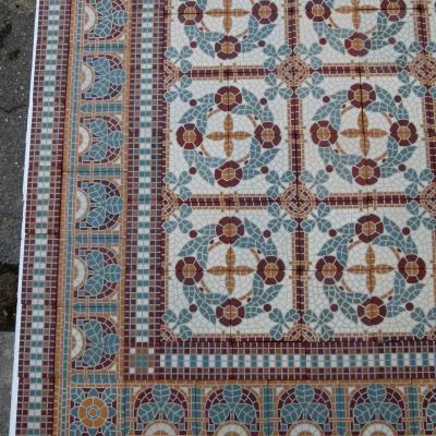 20.5m2 / 220 sq ft Mosaic themed ceramic floor c.1930